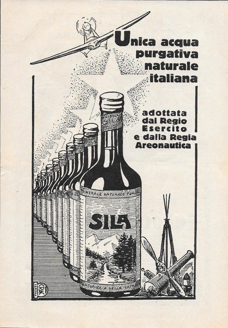Sila. Acqua purgativa naturale . Advertising 1928 | Immagine principale