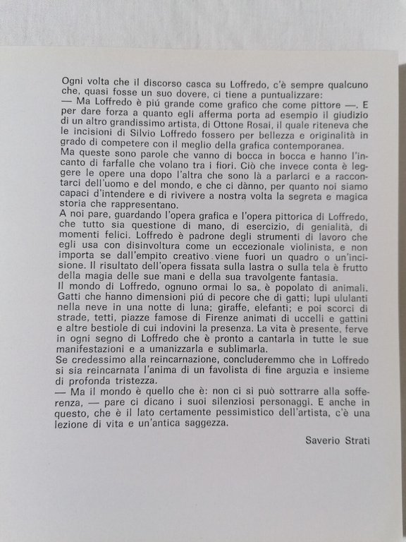 Silvio Loffredo Mostra Antologica Libro Catalogo Arte Galleria Pananti 1974