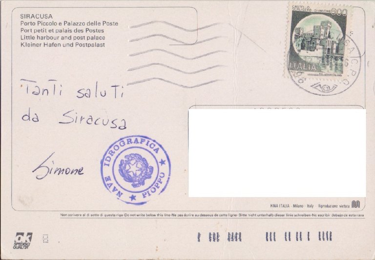 Siracusa. Porto Piccolo, Palazzo delle Poste. Viaggiata 1986 | Immagine Gallery 2