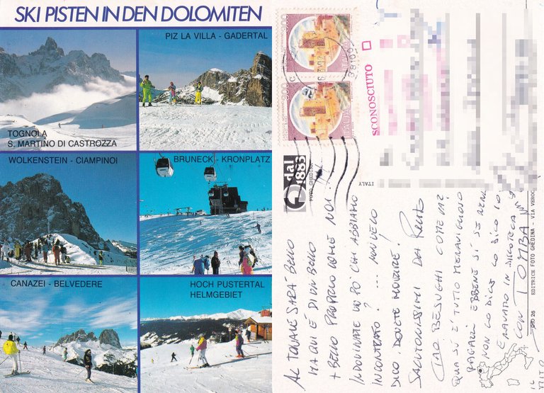 Ski pisten in den Dolomiten. Viaggiata 1992 | Immagine Gallery 2