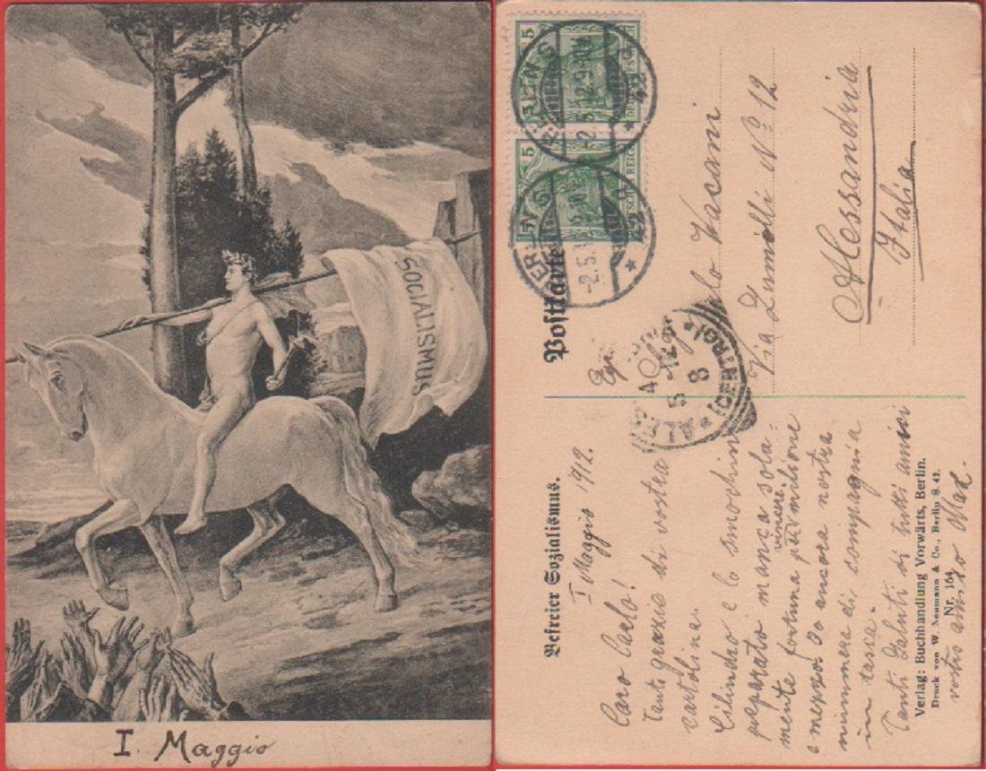 Socialismus. Allegoria. Viaggiata da Germania verso Italia. Viaggiata 1912 | Immagine principale