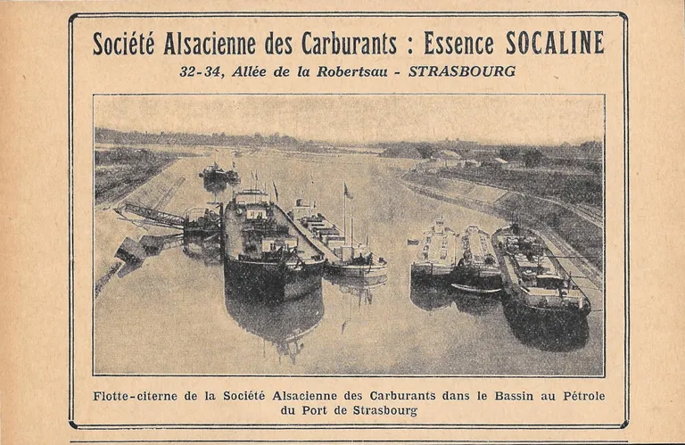 Société Alsacienne des Carburants - Essence Socaline - Advertising 1928