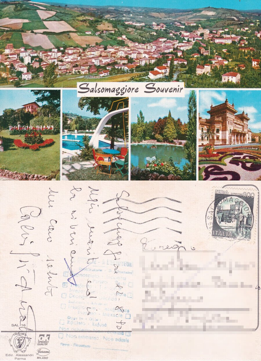 Souvenir, Salsomaggiore - Viaggiata 1990 | Immagine principale