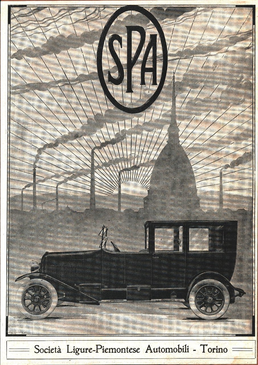 SPA Società Ligure-Piemontese Automobili, Torino. Advertising 1920 | Immagine principale