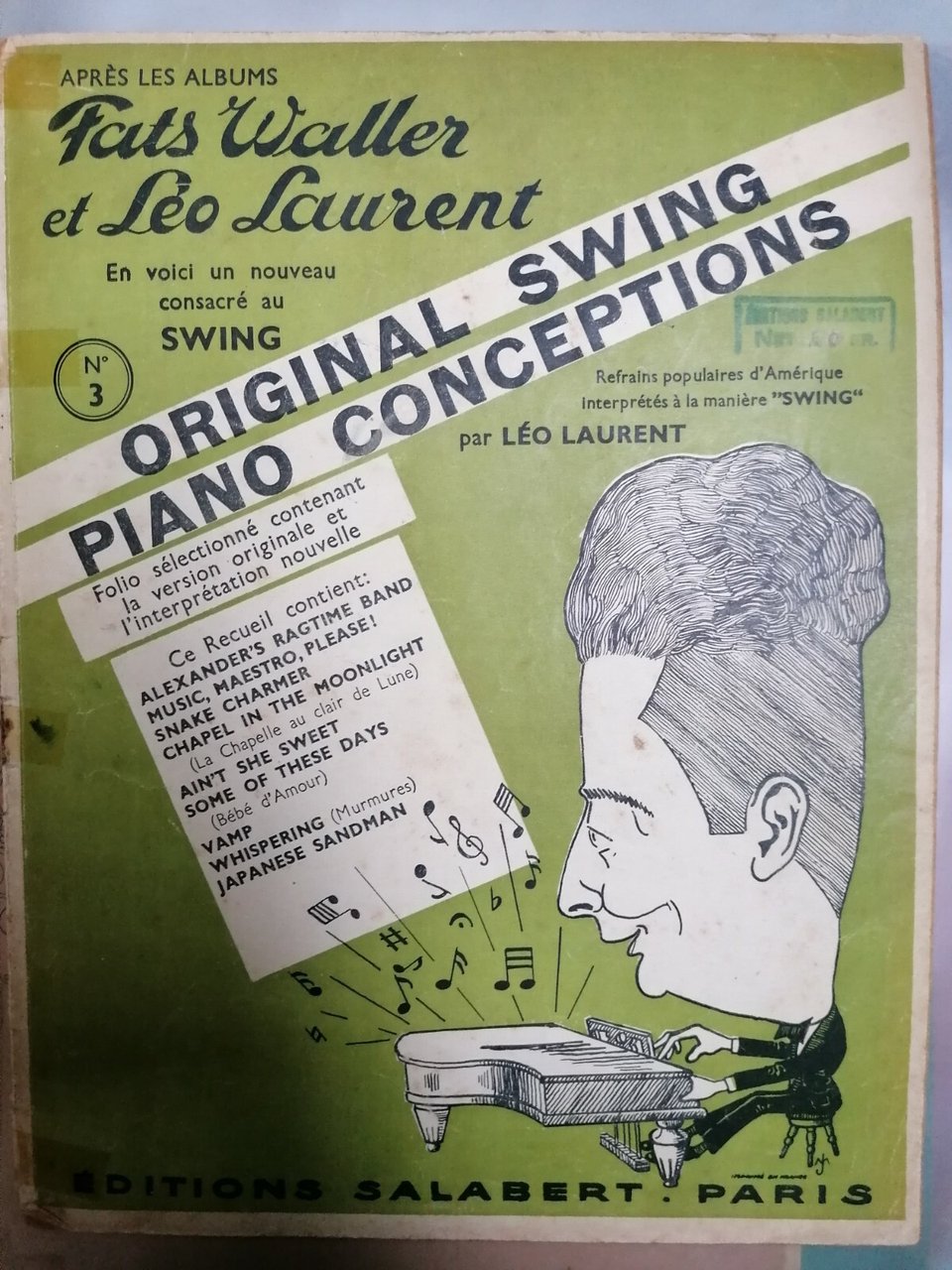 SPARTITO - ORIGINAL SWING PIANO CONCEPTIONS n.2 - LAURENT - …