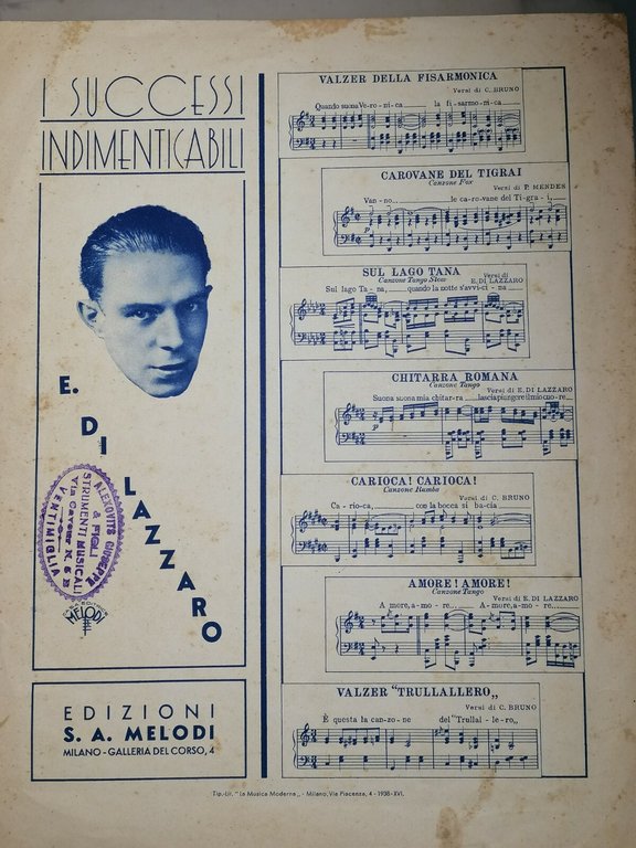 SPARTITO MUSICALE - LA ROMANINA Micheli/Di Lazzaro (1938) Valzer Romanesco