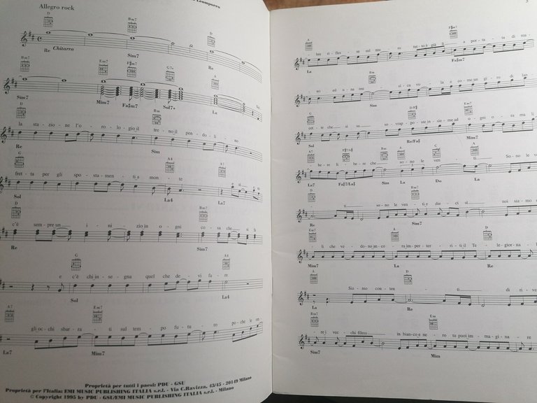 Spartito musicale AUDIO 2 E=mc2 - Carisch 1995 (RARO)