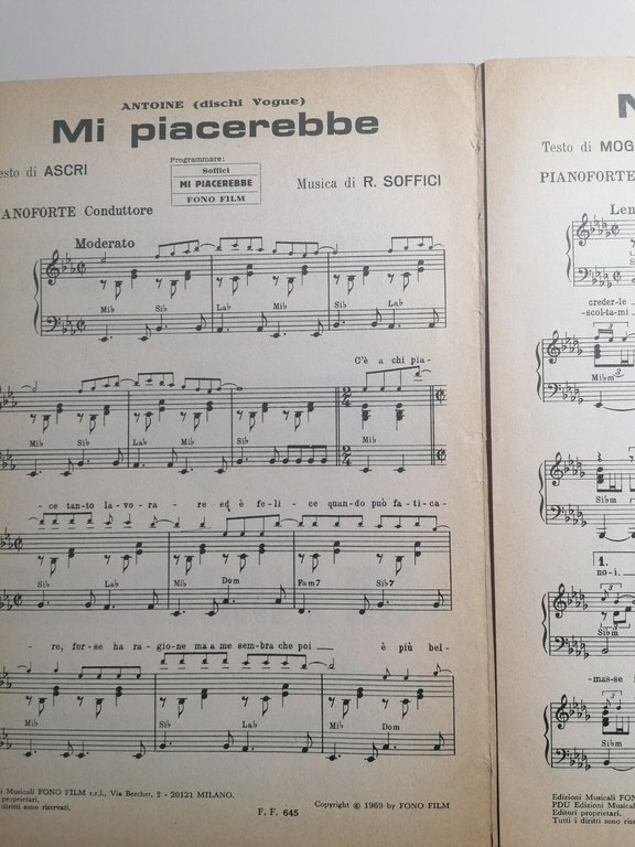 spartito musicale NON CREDERE DI MINA / MI PIACEREBBE DI …