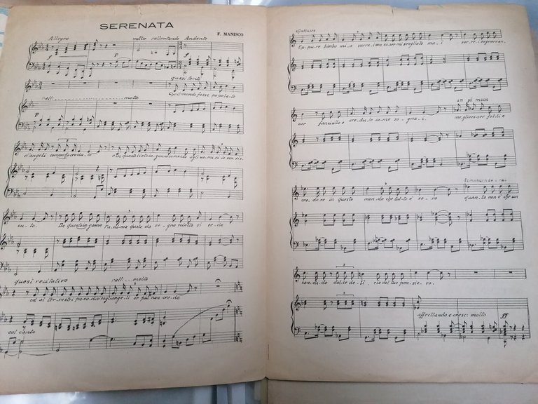 Spartito per canto e pianoforte - SERENATA di Franco Manisco … | Immagine Gallery 3