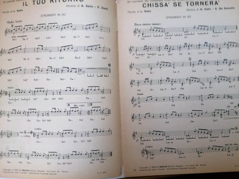 Spartito SERIE NIGHT CLUB- rubrica PER VOI GIOVANI - Renzo …