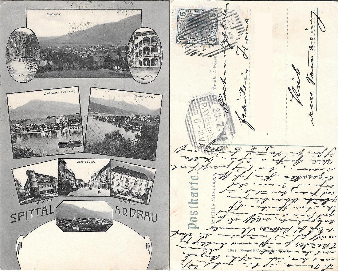Spittal a.d. Drau. Viaggiata 1905 | Immagine principale