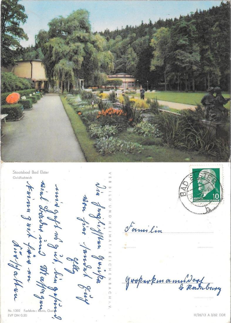 Staatsbad Bad Elster. Goldfischteich. Viaggiata | Immagine principale