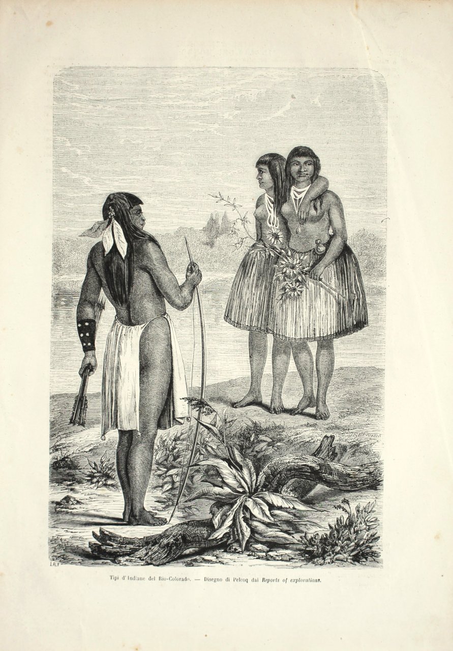 Stati Uniti. Tipi d'Indiano del Rio-Colorado Stampa 1863 | Immagine principale
