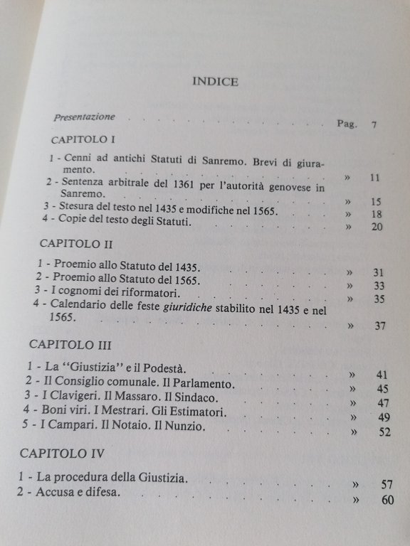 Statuti Comunali Di Sanremo Libro Nilo Calvini Storia Sanremasca 1983