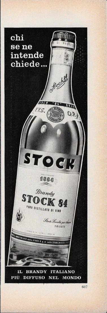 Stock 84. Il Brandy più diffuso nel mondo. Advertising 1964 | Immagine principale