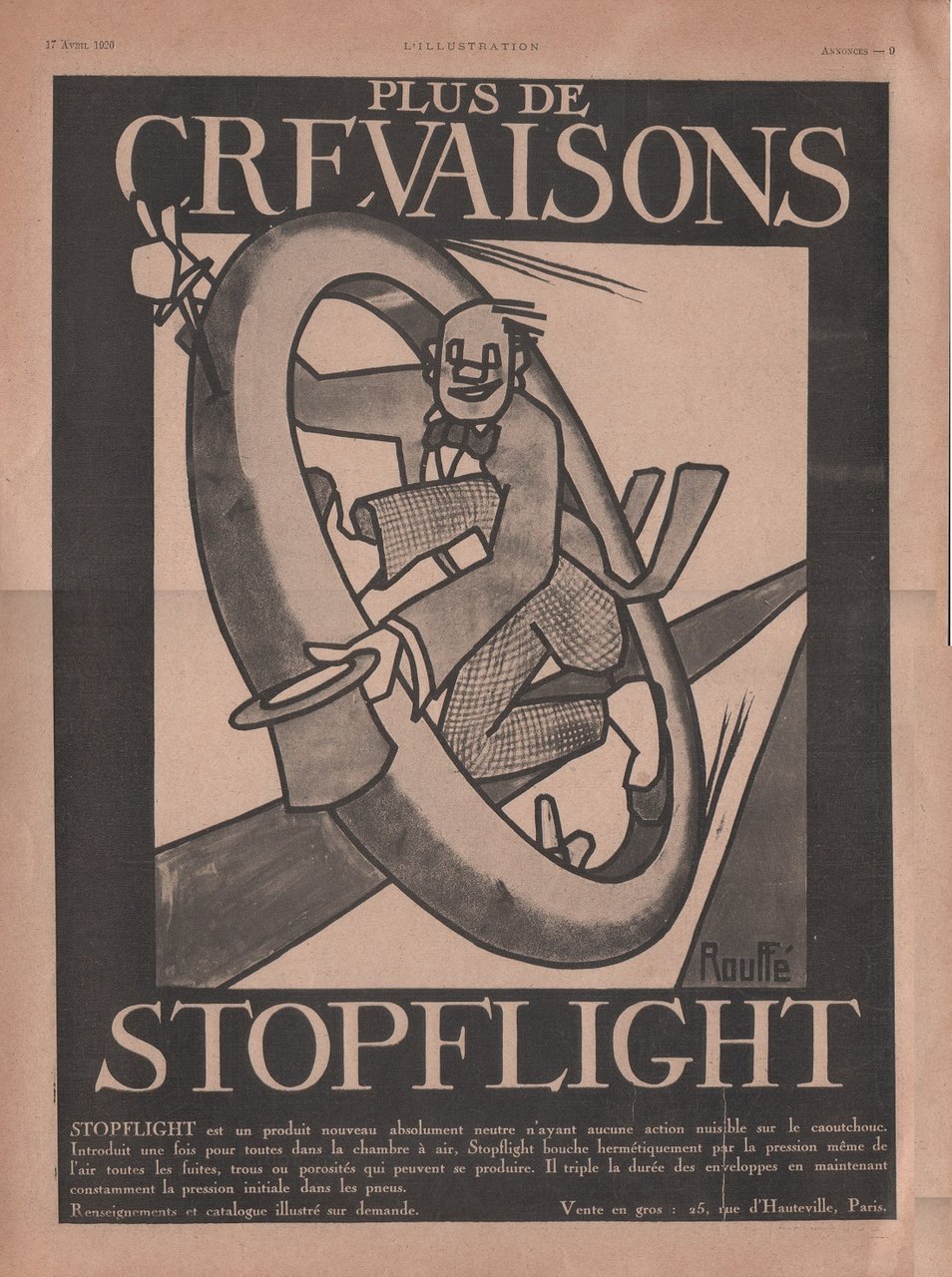 Stopflight, plus de crevaisons. Advertising 1920 | Immagine principale