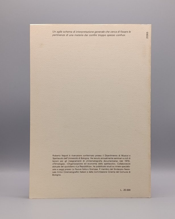 Storia Del documentario Libro Roberto Nepoti Patron Prima Edizione 1988 …