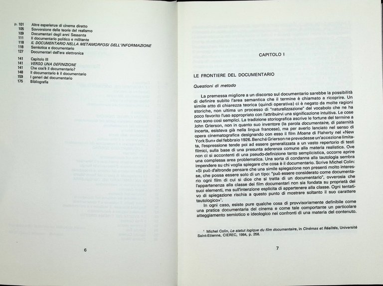 Storia Del documentario Libro Roberto Nepoti Patron Prima Edizione 1988 …