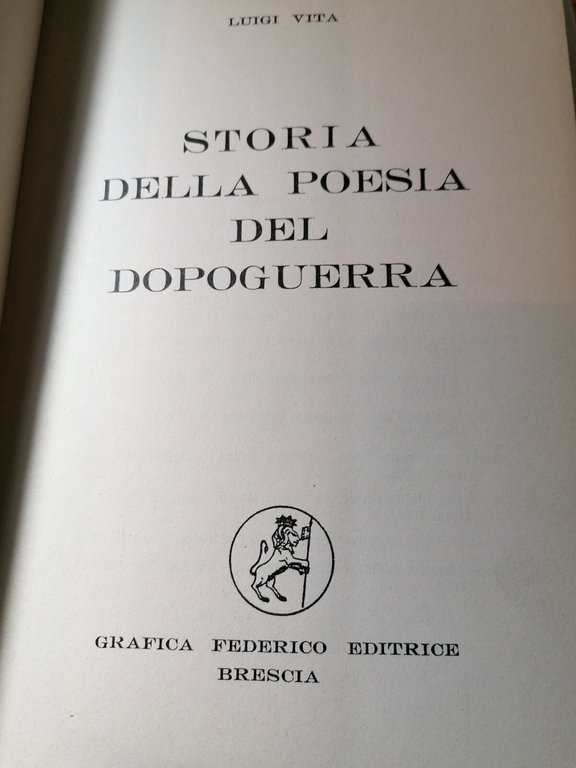 Storia della poesia del dopoguerra