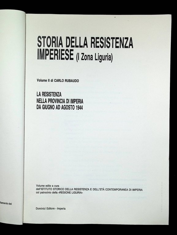 Storia Della Resistenza Imperiese I Zona Liguria Volume II Rubaudo … | Immagine Gallery 2