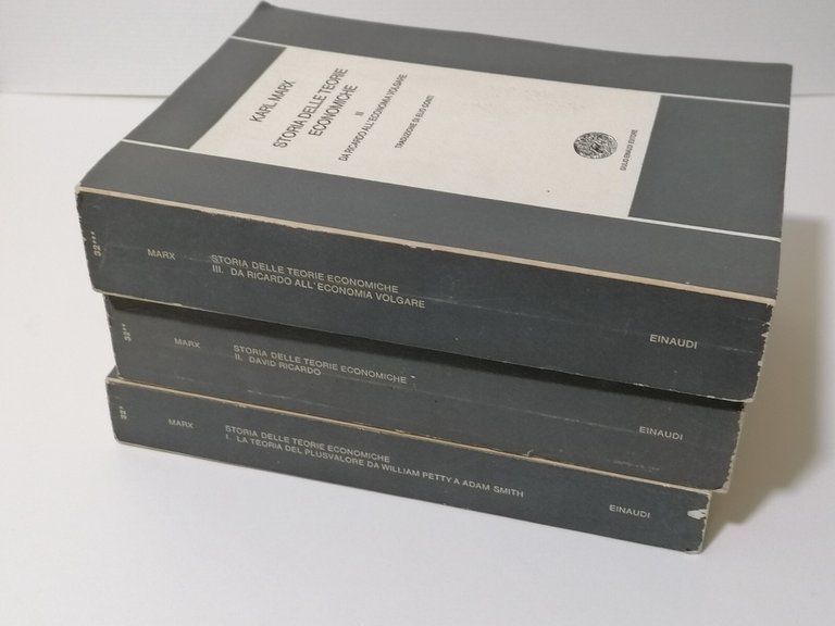 Storia Delle Teorie Economiche Libro Karl Marx 3 Volumi Einaudi …