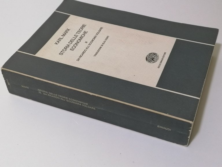 Storia Delle Teorie Economiche Libro Karl Marx 3 Volumi Einaudi …