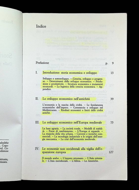 Storia Economica del Mondo Libro Rondo Cameron 1998 il Mulino …