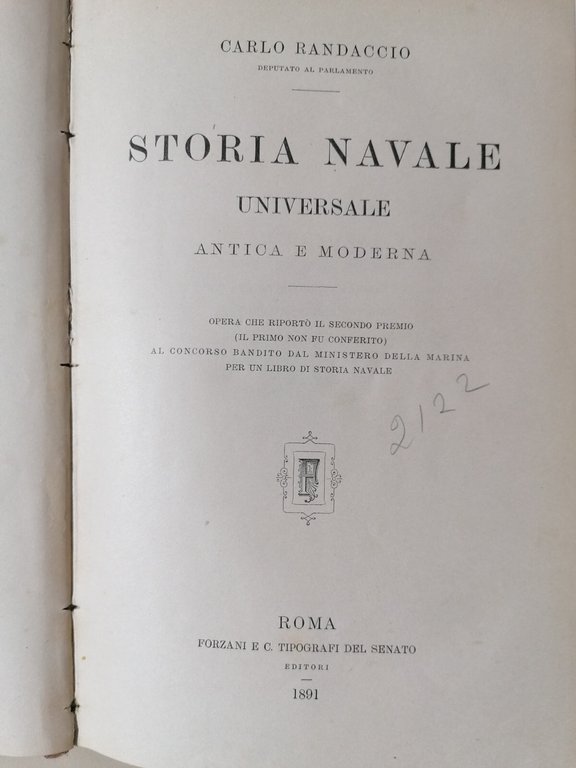 Storia Navale Universale Antica e Moderna