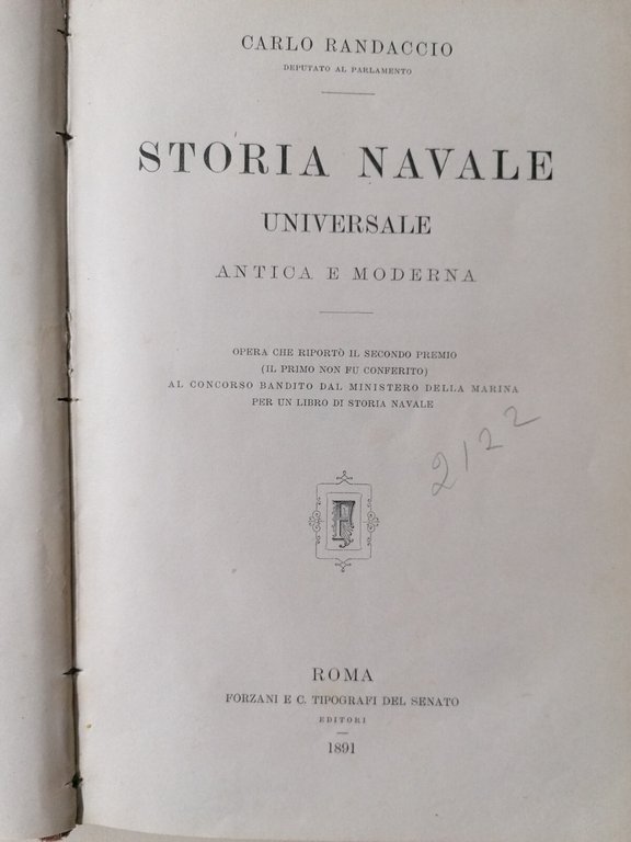 Storia Navale Universale Antica e Moderna