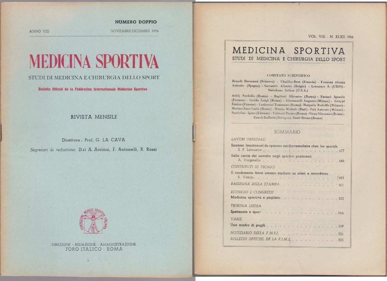 Studi di Medicina e Chirurgia dello Sport Anno VIII Fascicolo … | Immagine principale