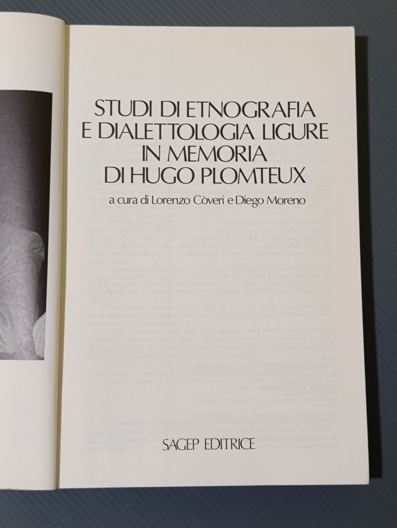 Studi etnografia e dialettologia ligure in memoria di Hugo Plomteux