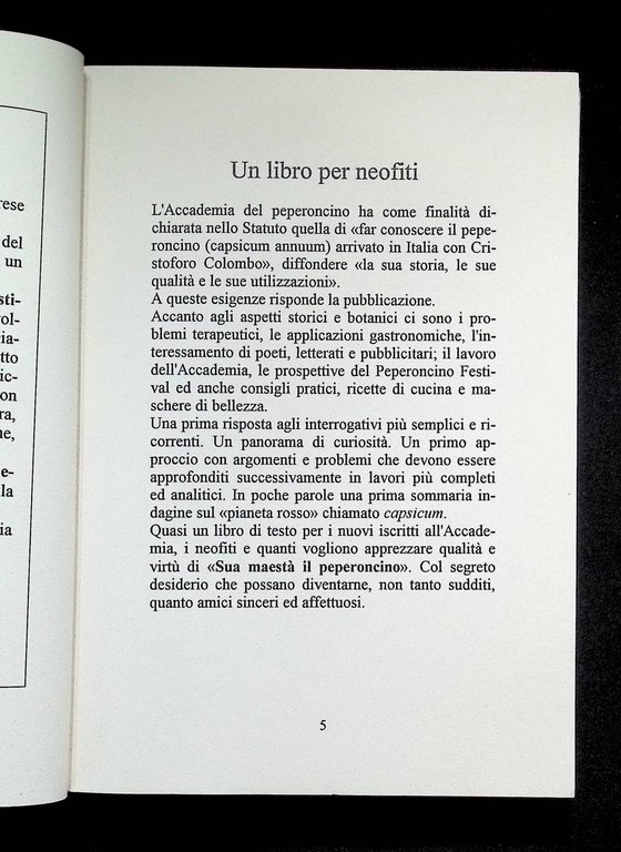 Sua Maestà il Peperoncino