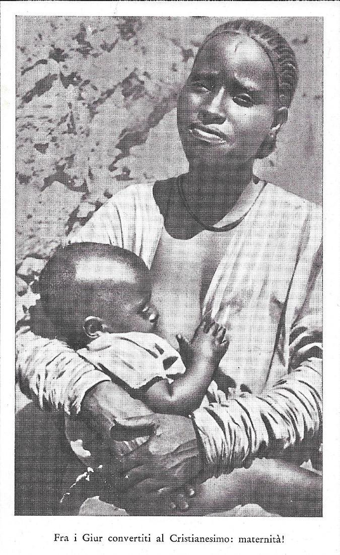 Sudan. Fra i Giur convertiti al Cristianesimo. Maternità. Stampa 1934 | Immagine principale