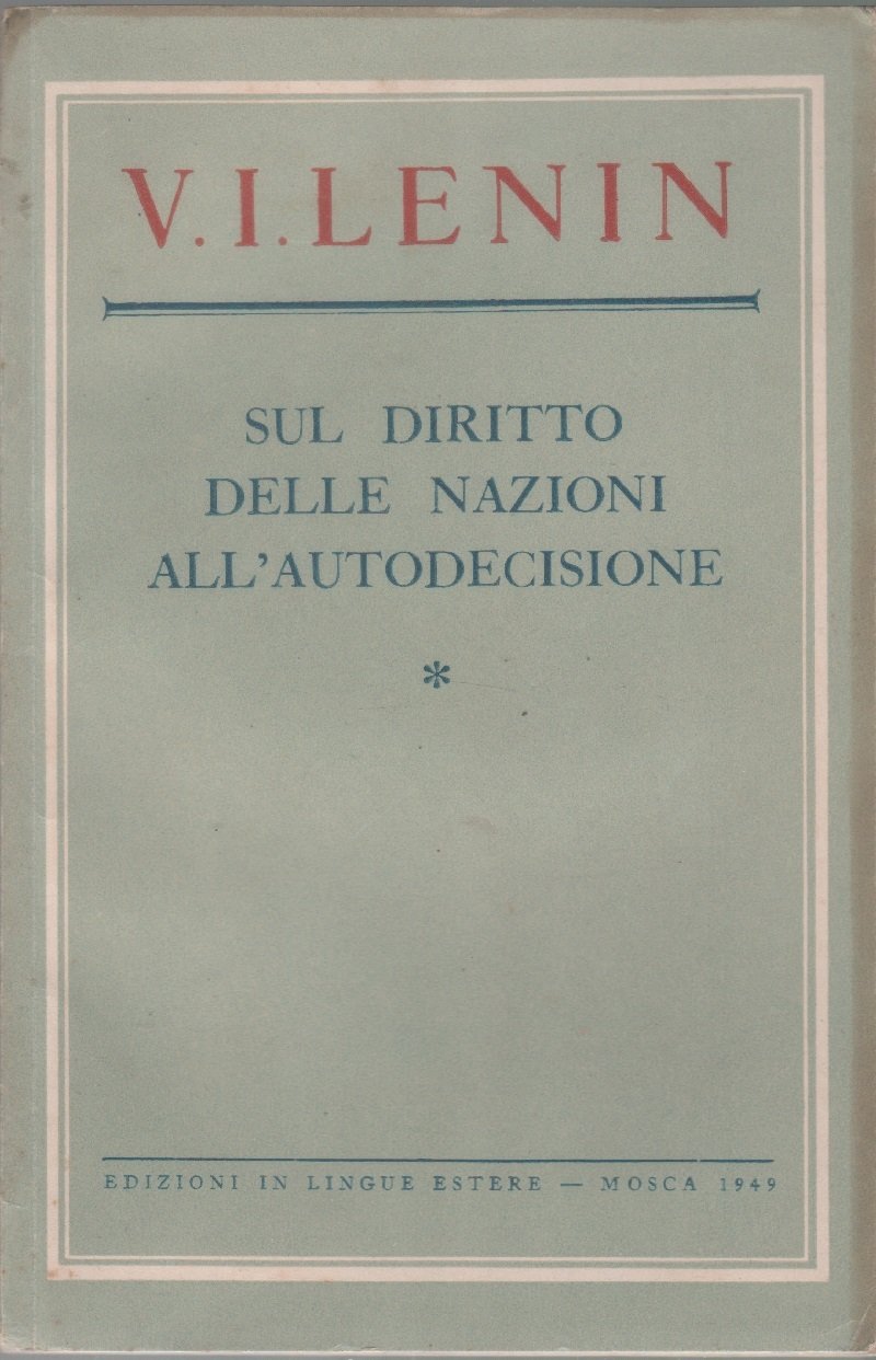 Sul diritto delle nazioni all'autodecisione - Lenin | Immagine principale