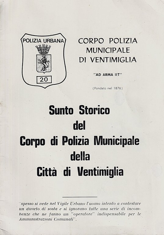 Sunto Storico del Corpo di Polizia Municipale della Città di … | Immagine Gallery 1