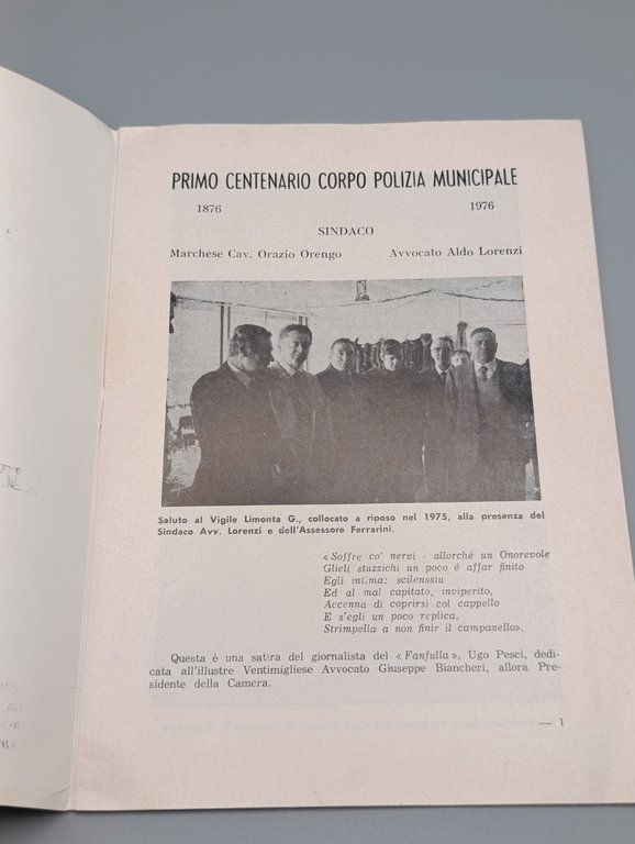 Sunto Storico del Corpo di Polizia Municipale della Città di …