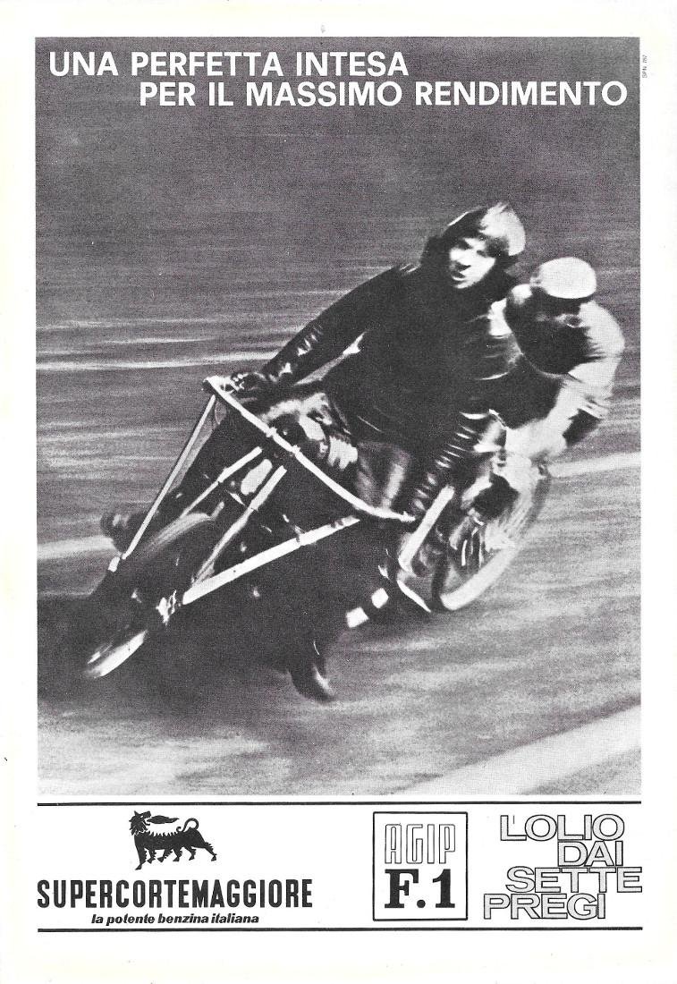 Supercortemaggiore-Agip. Una perfetta intesa per il massimo rendimento. Advertising 1964 | Immagine principale