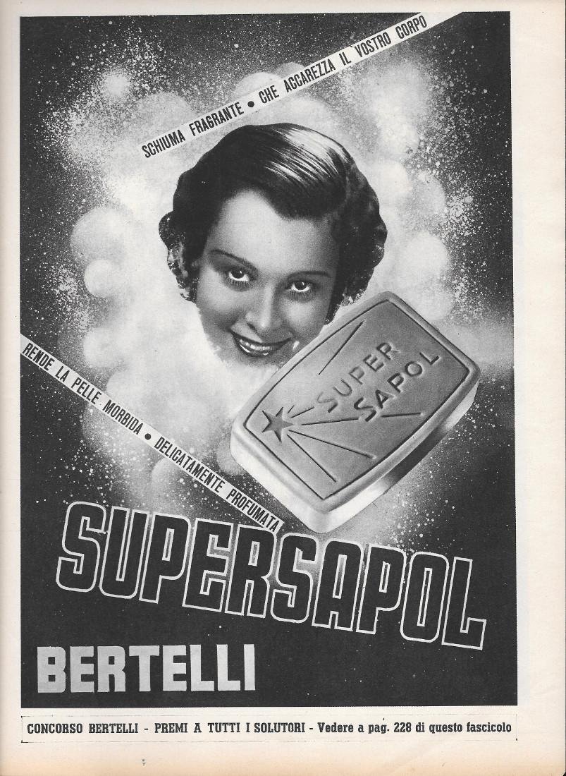 Supersapol Bertelli/ Pirelli palle da tennis. Advertising 1936 | Immagine principale