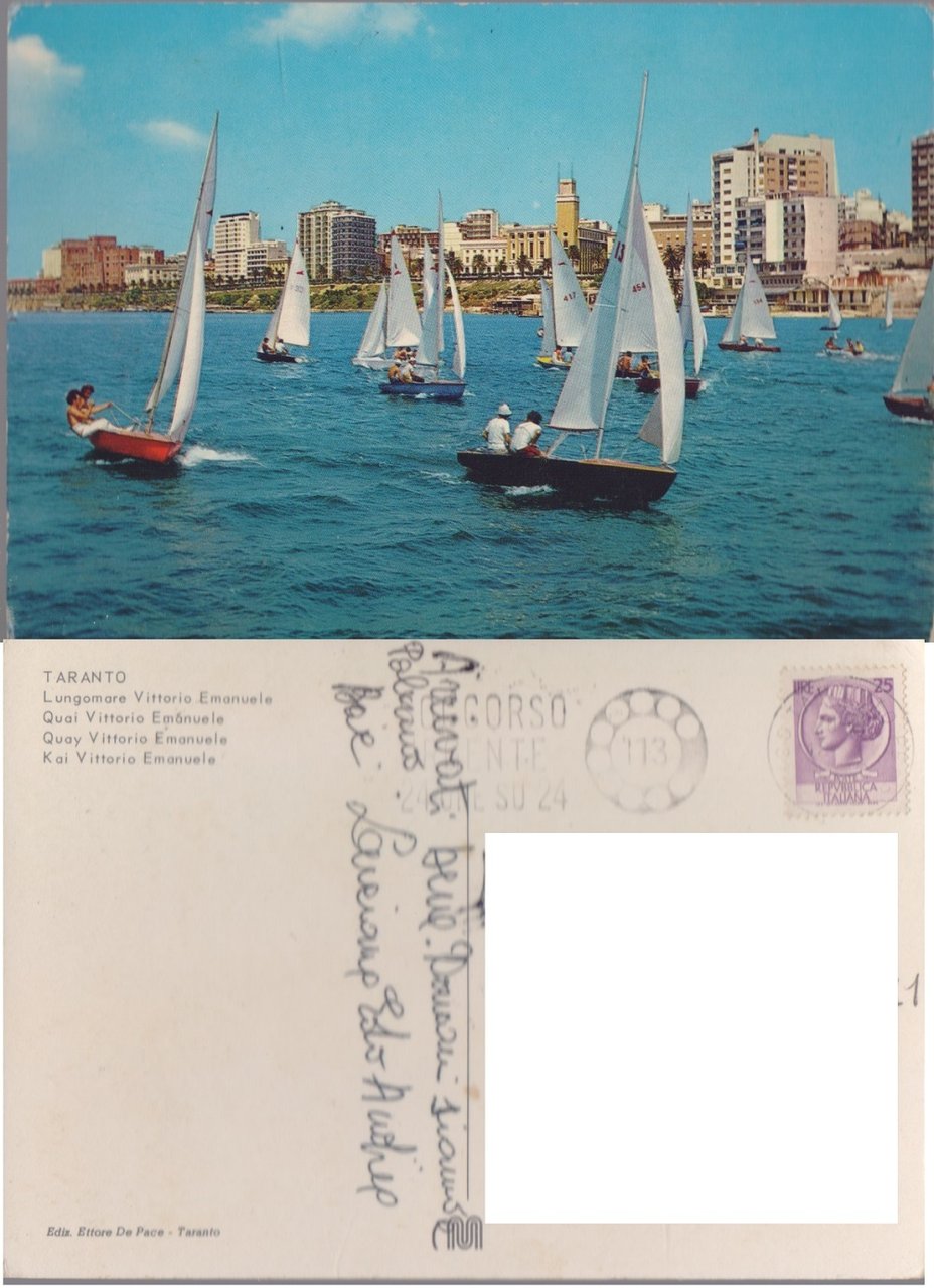 Taranto. Lungomare Vittorio Emanuele. Viaggiata | Immagine principale