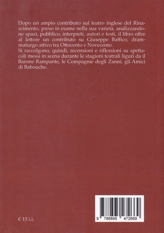 Teatro inglese del Rinascimento e altri saggi di critica teatrale