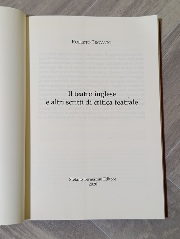 Teatro inglese del Rinascimento e altri saggi di critica teatrale