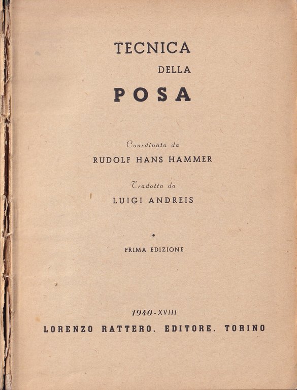 Tecnica della posa Libro