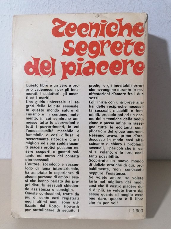 Tecniche Segrete Del Piacere Libro Vyvyan Howarth Mediterranee Sesso Estasi