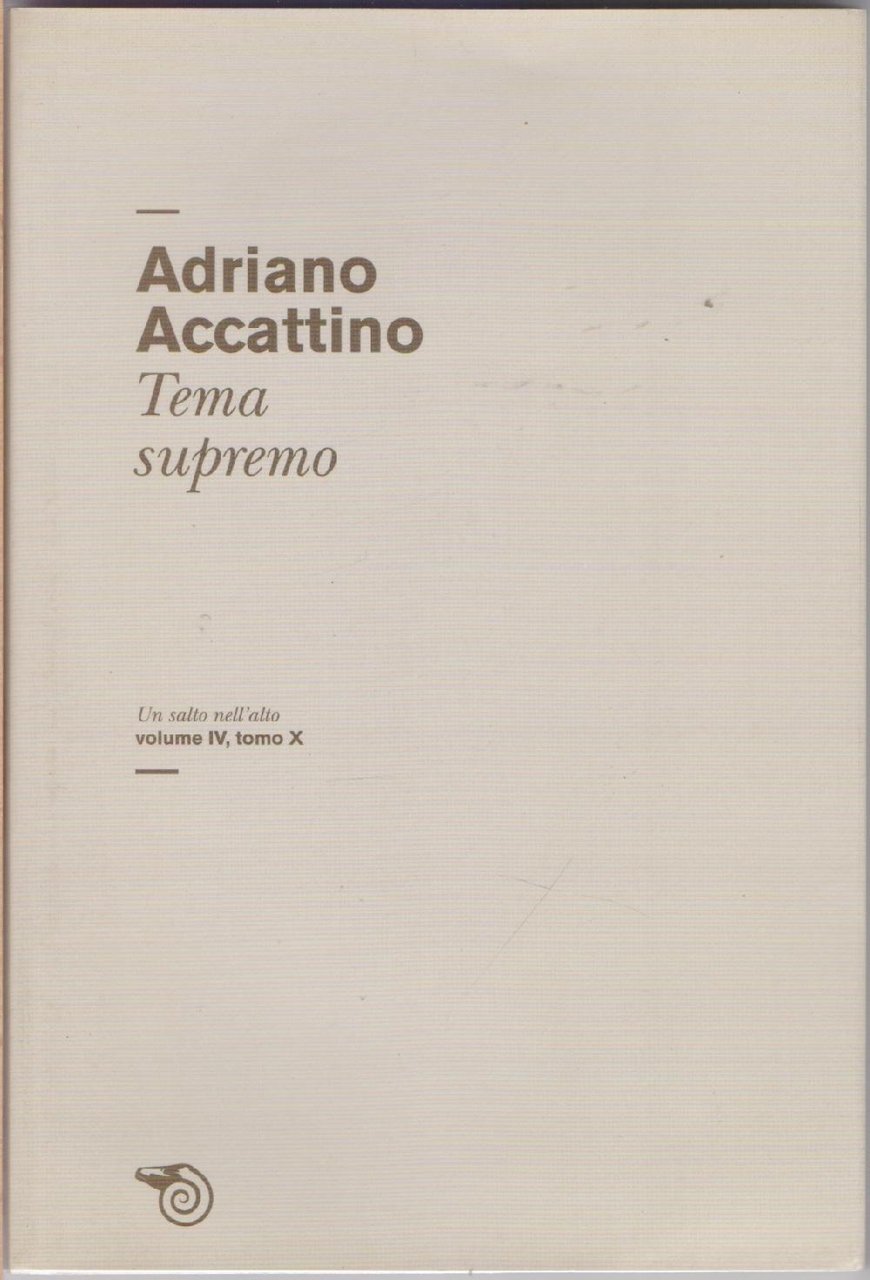 Tema supremo Vol. IV tomo X - Adriano Accattino | Immagine principale