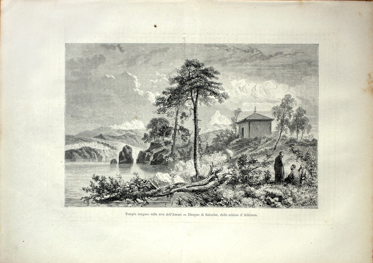 Tempio tunguso sulle rive dell'Amur. Stampa 1864 | Immagine principale