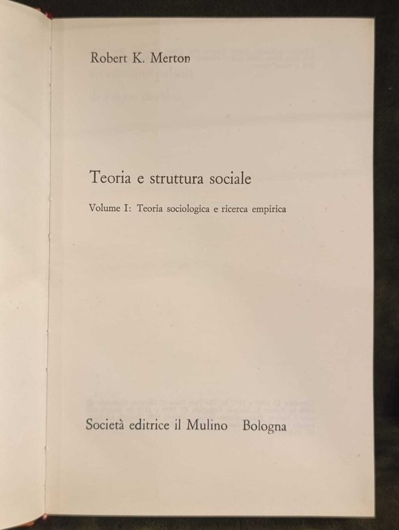 Teoria e Struttura Sociale Volume I: Teoria Sociologica e Ricerca … | Immagine Gallery 3