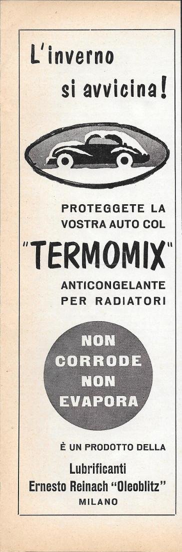 Termomix. Anticongelante per radiatori. Advertising 1958 | Immagine principale