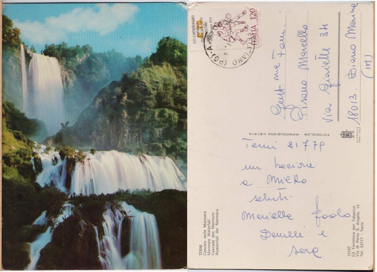 Terni. Cascata delle Marmore. Viaggiata 1979 | Immagine principale