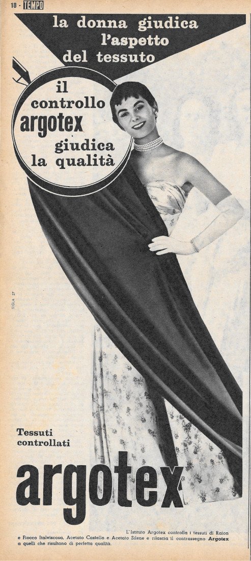 Tessuti Argotex - Advertising 1956 | Immagine principale