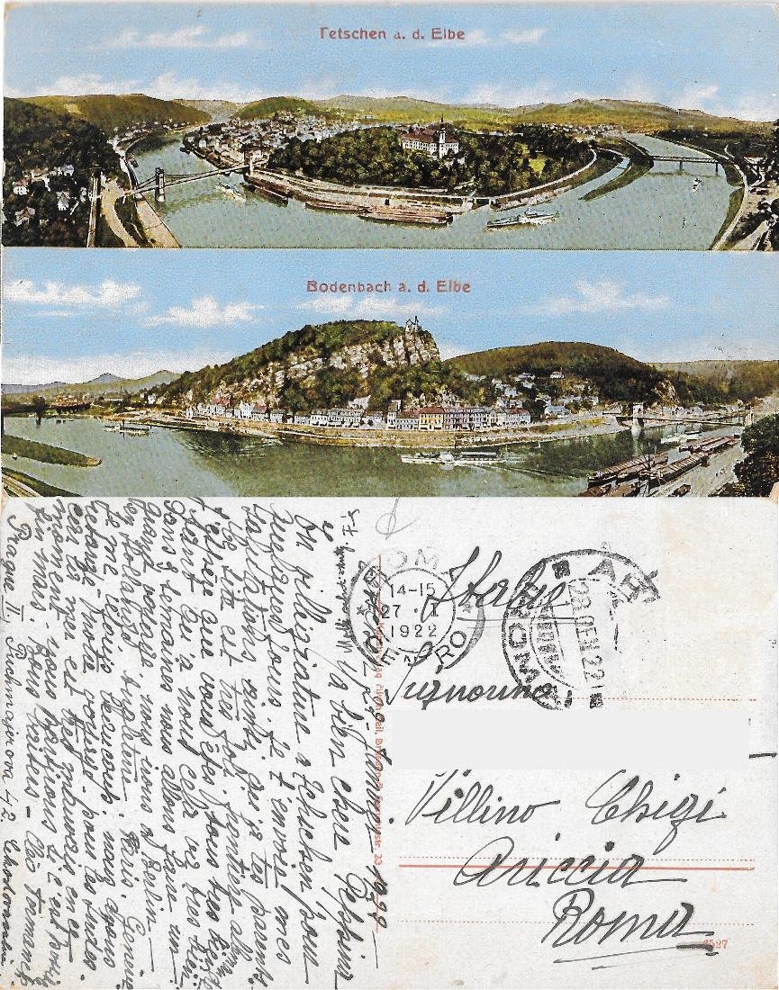 Tetschen a.d Elbe. Bodenbach a.d Elbe. Viaggiata 1922 | Immagine principale